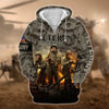 BlueJose Premium U.S. Army Veteran Zip Hoodie