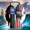 BlueJose Personalised Premium Multiple U.S Services Veteran Zip Hoodie