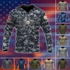BlueJose Premium U.S Multiple Service Veteran Hoodie