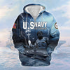 BlueJose Premium U.S. Navy Veteran Zip Hoodie