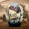 BlueJose Premium God Bless US Veteran Zip Hoodie