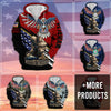 BlueJose Premium Honor The Fallen US Veteran Zip Hoodie