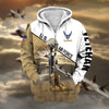 BlueJose Premium US Veteran Zip Hoodie