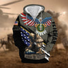 BlueJose Premium Honor The Fallen US Veteran Zip Hoodie