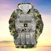 BlueJose Unique Camo Soldiers Multiservice US Veteran Zip Hoodie
