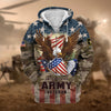 BlueJose Premium Eagle US Veteran Zip Hoodie