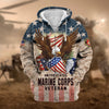 BlueJose Premium Eagle US Veteran Zip Hoodie