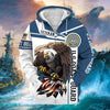BlueJose Premium Honoring All Who Served US Veteran Zip Hoodie