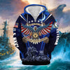BlueJose Premium Land Of The Free US Veteran Zip Hoodie