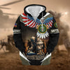 BlueJose Premium Honor The Fallen US Veteran Zip Hoodie