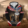 BlueJose Premium Honor The Fallen US Veteran Zip Hoodie