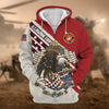 BlueJose Premium These Colors Don't Run US Veteran Zip Hoodie