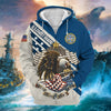 BlueJose Premium These Colors Don't Run US Veteran Zip Hoodie