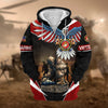 BlueJose Premium Honor The Fallen US Veteran Zip Hoodie