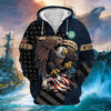 BlueJose Premium Eagle US Veteran Zip Hoodie