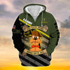 BlueJose Premium Proudly Served Multiservice US Veteran Zip Hoodie