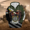 BlueJose Premium Eagle US Veteran Zip Hoodie