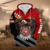 BlueJose Premium Eagle US Veteran Zip Hoodie