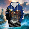 BlueJose Premium Eagle US Veteran Zip Hoodie