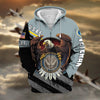 BlueJose Premium Eagle US Veteran Zip Hoodie
