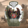 BlueJose Premium Eagle US Veteran Zip Hoodie