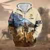BlueJose Premium Proudly Served US Veteran Zip Hoodie