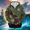 BlueJose Premium Proudly Served US Veteran Zip Hoodie
