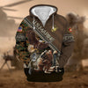 BlueJose Premium Proudly Served US Veteran Zip Hoodie