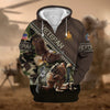 BlueJose Premium Proudly Served US Veteran Zip Hoodie
