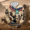 BlueJose Premium Honoring All Who Served US Veteran Zip Hoodie