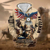 BlueJose Premium Honoring All Who Served US Veteran Zip Hoodie