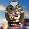 BlueJose Premium Multiple Military Services US Veteran Zip Hoodie