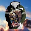 BlueJose Premium Eagle US Veteran Zip Hoodie