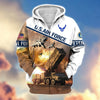 BlueJose Premium Proudly Served US Veteran Zip Hoodie
