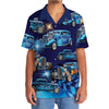 Bluejose Personalized Hot Rod Blue Style Hawaiian Shirt