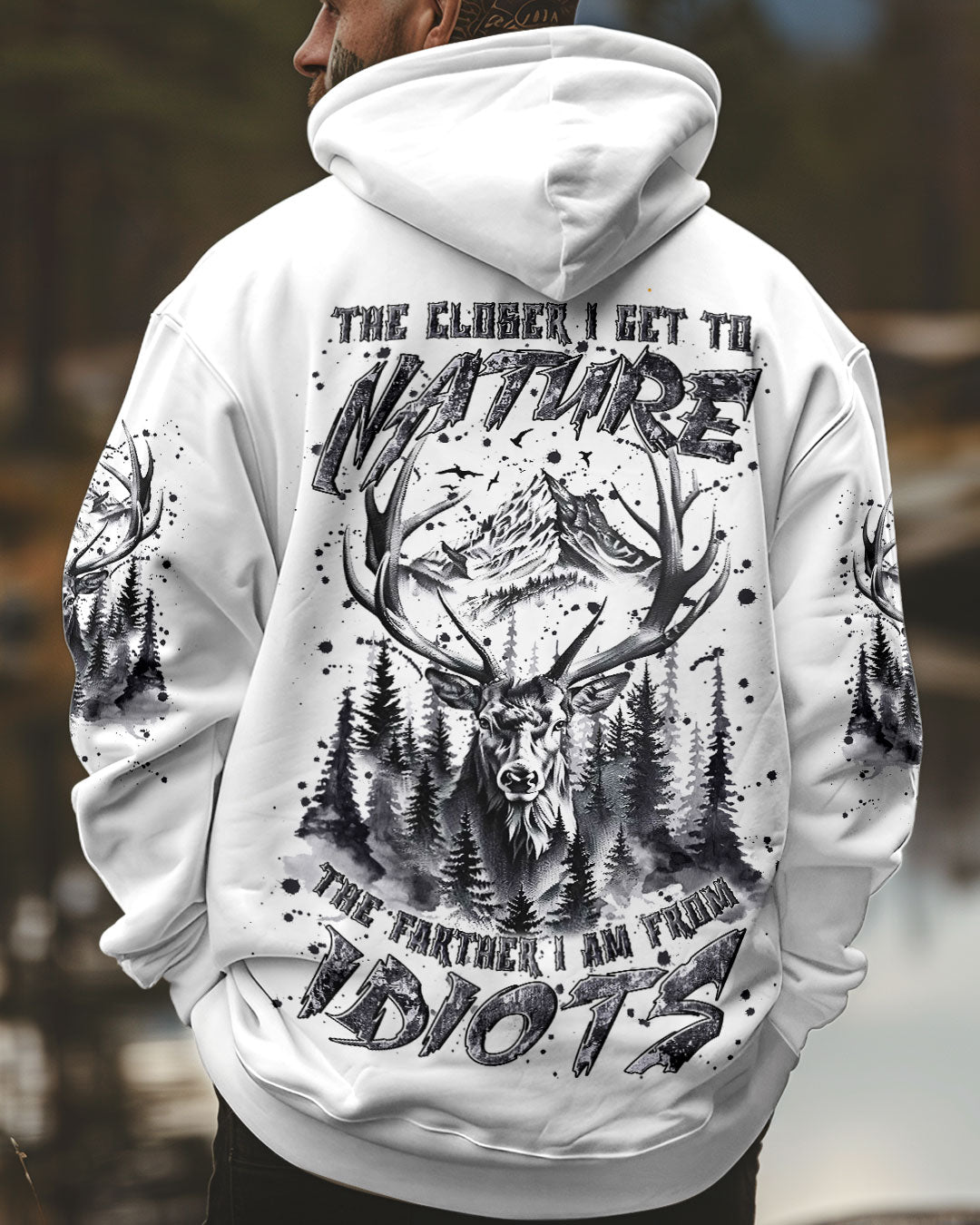 THE CLOSER I GET TO NATURE DEER ALL OVER PRINT - YHLN1002253