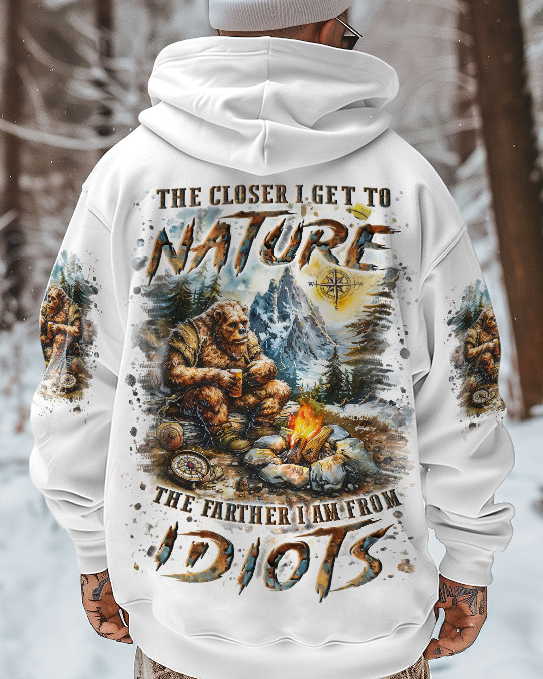 THE CLOSER I GET TO NATURE BEAR ALL OVER PRINT - YHLN1112242