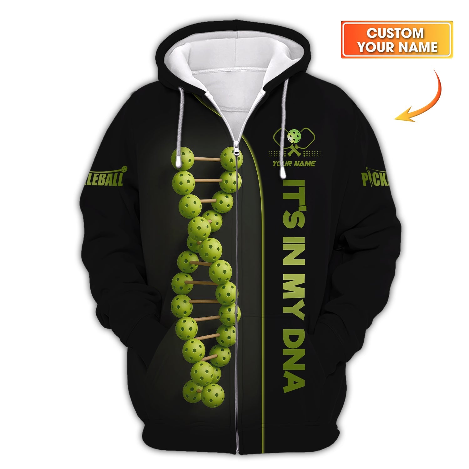 Custom Pickleball Shirt, Funny Pickle Ball In My DNA Polo Shirt for Men and Women, Pickleball Gift for Players