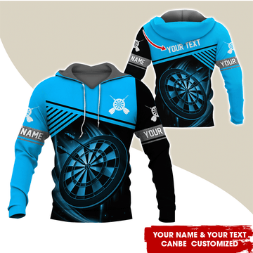 BlueJose Darts Colorful Personalized Name, Team Name Hoodie