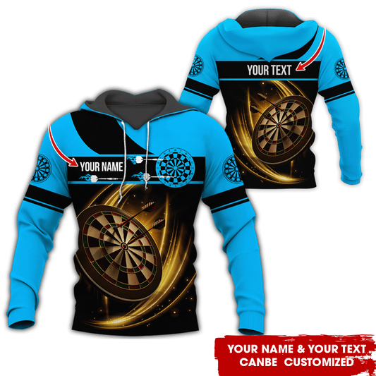 BlueJose Brown Dartboards Personalized Name, Team Name Hoodie