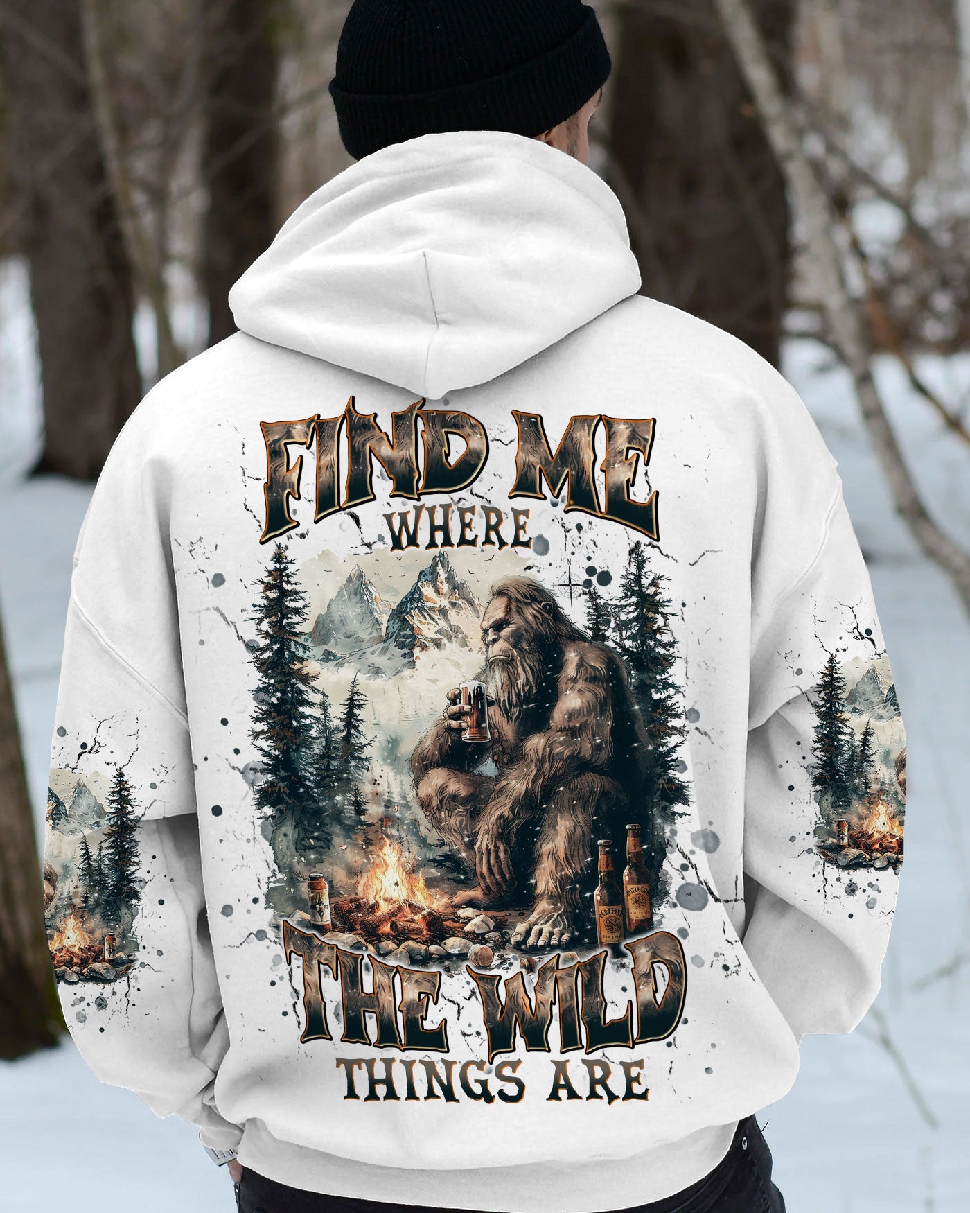 FIND ME WHERE THE WILD THINGS ARE BIGFOOT ALL OVER PRINT  - TLNT2211241