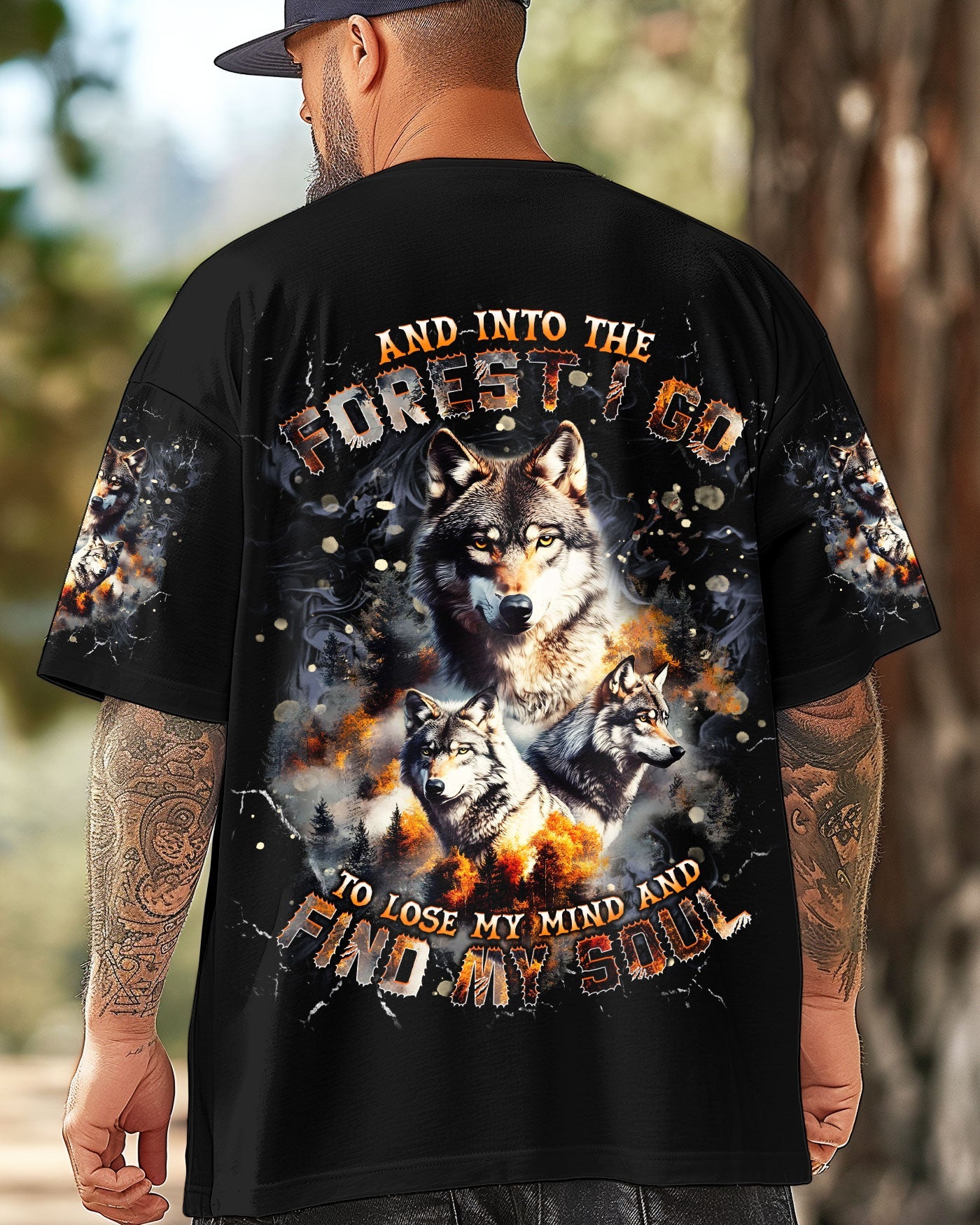 AND INTO THE FOREST I GO WOLF ALL OVER PRINT  - TLNT2701251