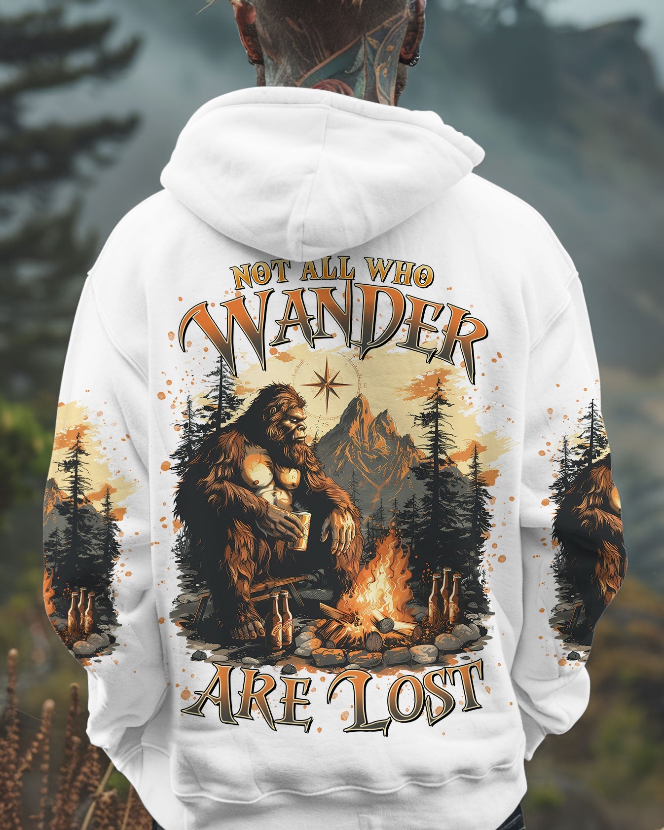 NOT ALL WHO WANDER ARE LOST BIGFOOT ALL OVER PRINT - TLTR2011243