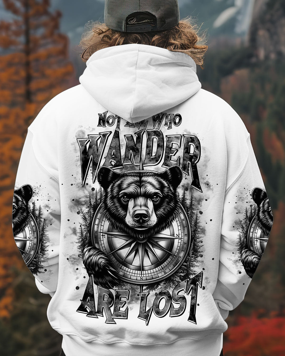 NOT ALL WHO WANDER ARE LOST BEAR COMPASS ALL OVER PRINT - TLTR1106252