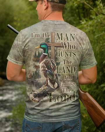 BlueJoseWho Hunts The Land Shirt, Personalized Hunting 3D Shirt