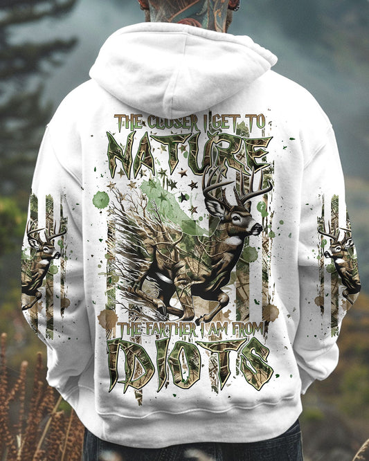 THE CLOSER I GET TO NATURE DEER HUNTING ALL OVER PRINT - TLNT0909241