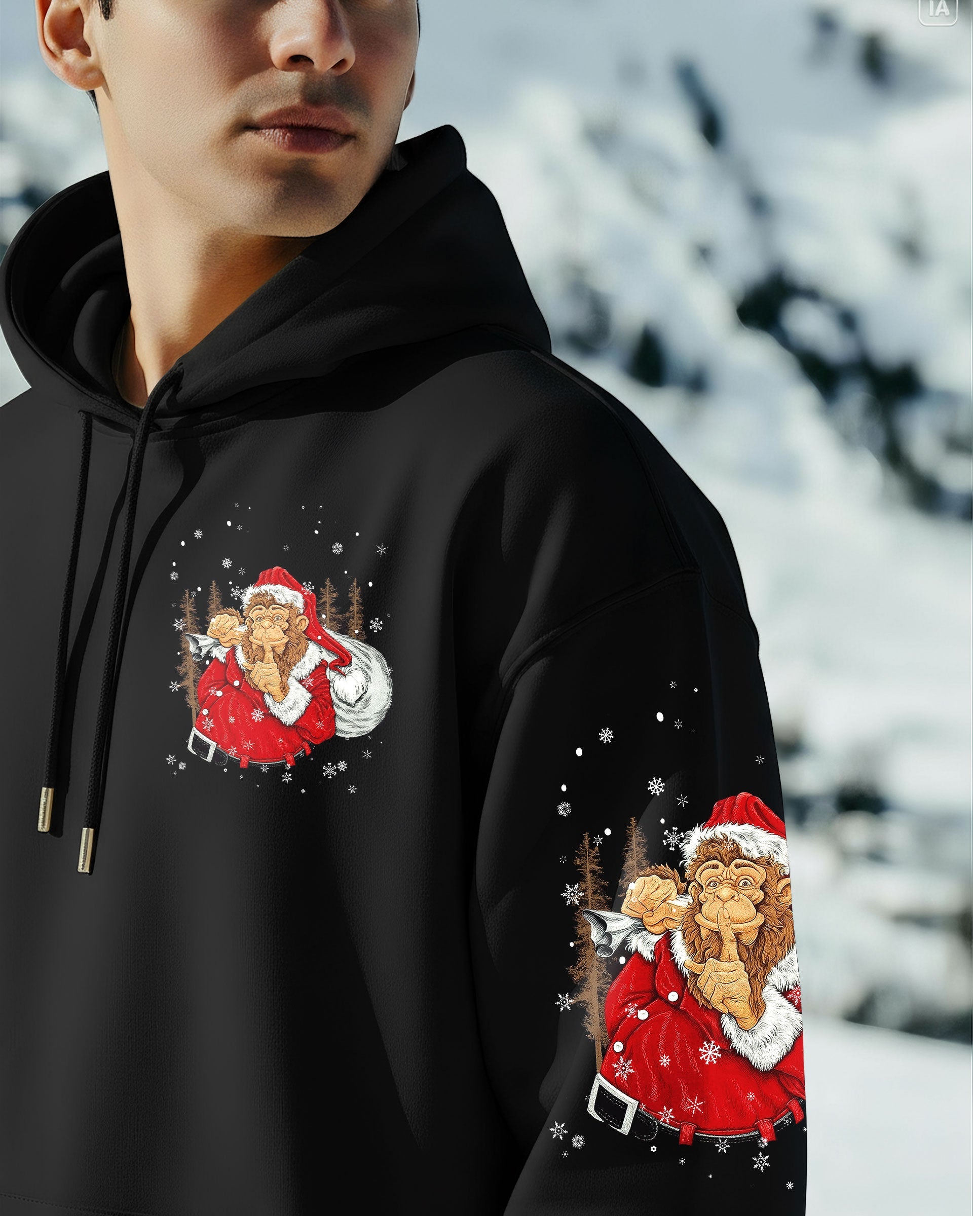 DON'T STOP BELIEVING BIGFOOT CHRISTMAS ALL OVER PRINT - TLNT0511251