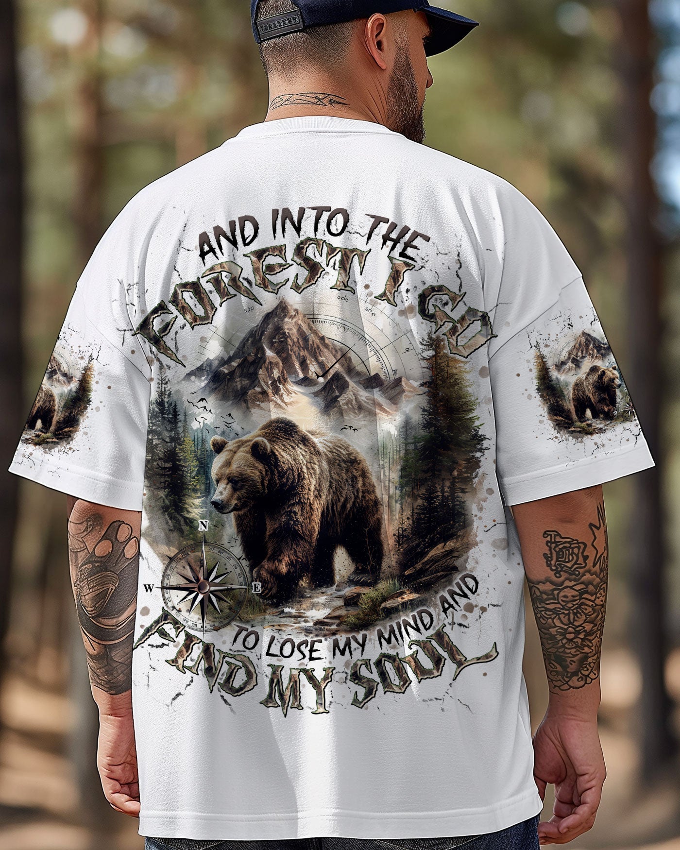 AND INTO THE FOREST I GO BEAR ALL OVER PRINT  - TLNT1803251