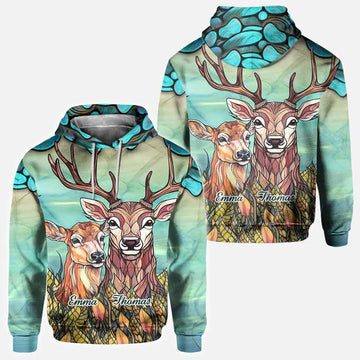 BlueJose You & Me We Got This, Personalized Hunting All Over Shirt, Personalized 3D Hoodie For Hunting Lover