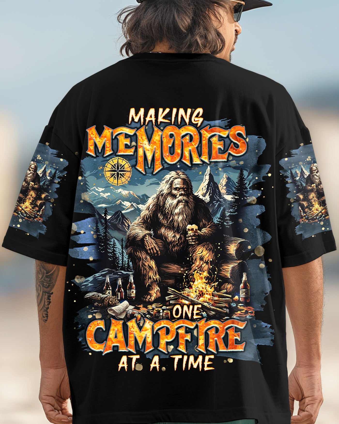 MAKING MEMORIES ONE CAMPFIRE AT A TIME BIGFOOT ALL OVER PRINT - TLNT1505251